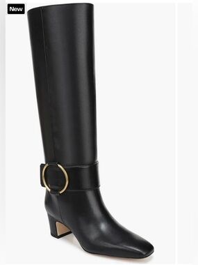 SARTO By Franco Sarto Black Over-the-Knee Boot with Gold Ring Accent